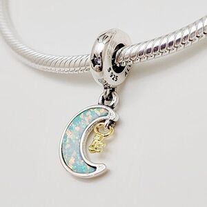 Pandora Two-Tone Key & Moon Charm